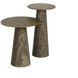 Aditi 22 X 12 inch Antique Brass / Antique Brown End Table